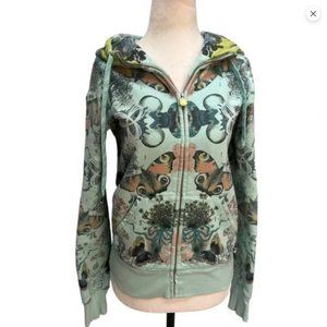 Vintage ARITZIA TNA Butterfly Moth Skull Hoodie